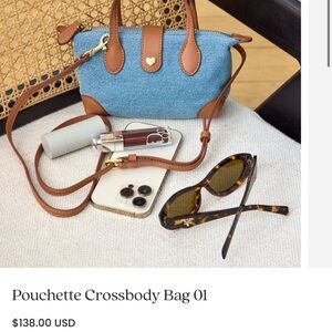 BMWT Stoney Clover Lane Blue and Brown Crossbody Bag